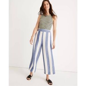 EUC Madewell Huston Pull-On Crop Pants in Stripe